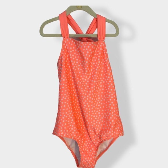 Cat & Jack Pink Polka‎ Dot Swimsuit L Plus - Picture 1 of 3